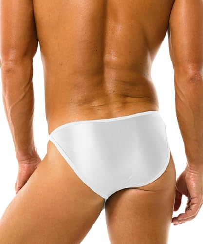 Men's Sexy Ice Silk Bikini Low Rise Soft See-through String Cut Briefs Bulge Pouch Underwear2