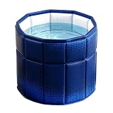 Vasca da bagno pieghevole da 70 cm, per adulti e anziani, mobile | Vasca da bagno di ghiaccio pieghevole e contenitore per bagno di ghiaccio, salvaspazio, portatile, bagno caldo e freddo
