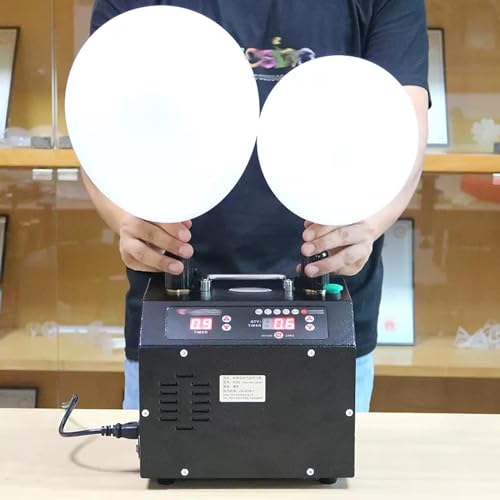 Bomba eléctrica para globos, inflador de doble boquilla de 1400 W con control de pedal de pie, soplador de globos profesional, función de sincronización y memoria para un llenado rápido