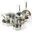 Stainless Steel w/ Gold (10pc Set)