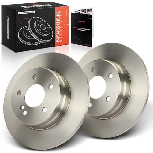 Frankberg Bremsscheibensatz inkl. 2x Bremsscheiben Hinten Voll Ø290mm Kompatibel mit SLK R171 CLC-Klasse CL203 E-Klasse W210 C-Klasse T-Model S203 Replace# 2104231012