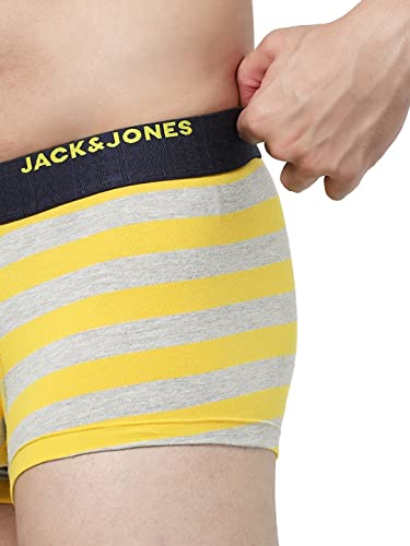 Image of JACK & JONES Men's Cotton Blend Modern Striped Trunks