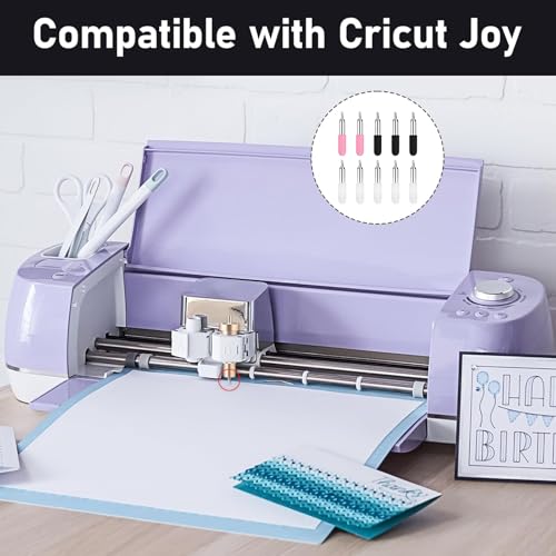 Yuannee Schneidklingen für Cricut Joy,10 Pcs Drei Verschiedene Grad Wolframstahl Schneidklingen Ersatz Schneideklingen Kompatibel mit Cricut Schneideplotter-Klingen für Vinyl Papier Folie