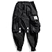 Niepce Inc Men's Japanese Streetwear Techwear Cargo Pants (Medium) Black