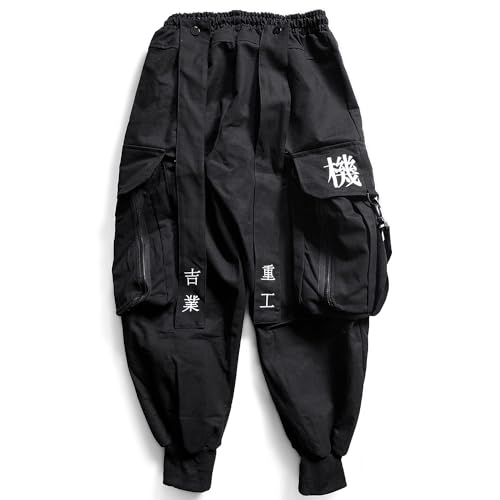 Niepce Inc Men's Japanese Streetwear Techwear Cargo Pants with Design2