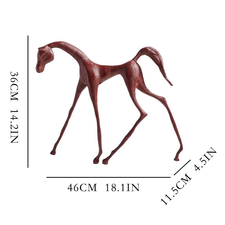 Statues de cheval abstrait chinois rétro, idée cadeau originale pour salon - 6