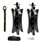 LEADBRAND Camper Wheel Chock Stabilizer for RV Travel Trailer Tire Chalks Rust-Proof, 2 Pack with 1...