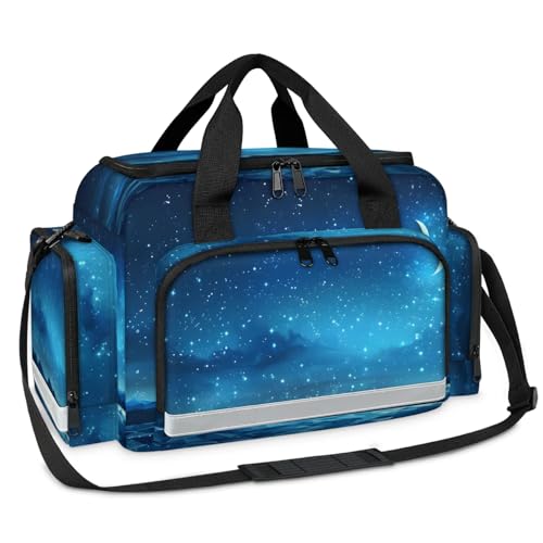 GzLeyigou First Aid Bags Empty, Shining Sky-Moon Emergency Bag First Aid Kit Multiple Compartment Kit Carrier On Call Trauma Bag For Paramedics Emergency Medical Supplies Kit