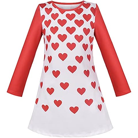 Sunny Fashion Christmas Heart Dress for Girls Cover