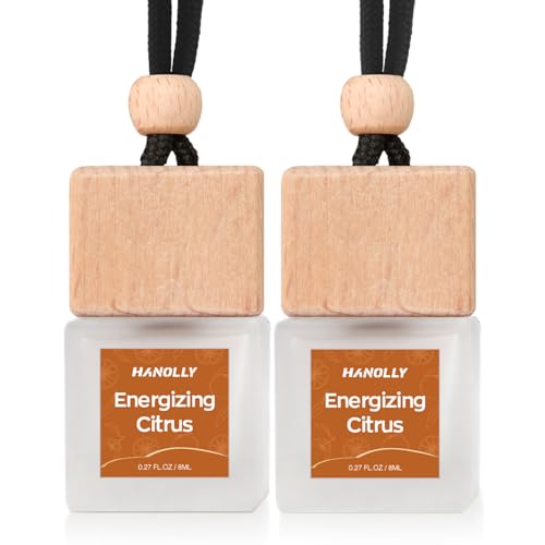 HANOLLY Car Air Freshener Hanging 2 Pack – Energizing Citrus