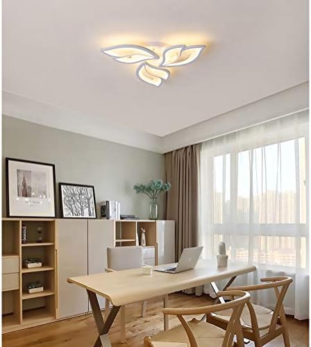 Ceiling Lights LED Bedroom Living Room Dimmable with Remote Control Light Modern Flower Design Ceiling Lamp Flush Mount Chandelier Lighting for Dining Room Kitchen Island Bathroom Indoor Wall Decor