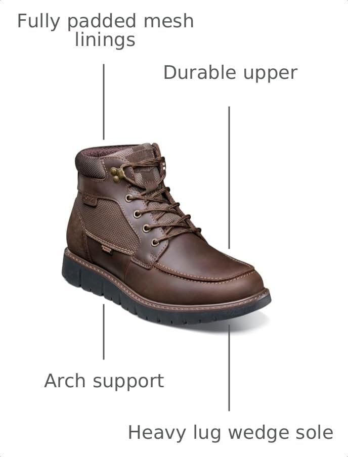 Image of Nunn Bush Karnak Moc Toe Boots Lightweight Comfortable Chukka