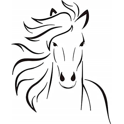 BooDecal Mustang Horse Silhouette Wall Decal Mural Decor for Bedroom Kids Room Playroom 22 inches x 27.5 inches Cover