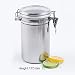Produktbild lzn Edelstahl Kaffeedose Kaffee Behälter Deckel aus rostfreiem Edelstahl fur Kaffee, Mehl, Zucker, Tee,etc(500/650/750/1000ML)
