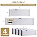 RAPTUROUS Adjustable Drawer Dividers 4 Pack, 4” High, 11-17” Long, Dresser Drawer Divider for Bedroom, Closet, Kitchen, Nursery Organization, Office, Strong & Sturdy Hold, Soft Foam Edges（White）