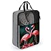 Flamingo Flowers Shoe Bags for Travel Water-Resistant Shoes Pouch with Handle Fashion Shoe Organizer with Zipper Closure Portable Sneaker Carrier for Men & Women Daily Use