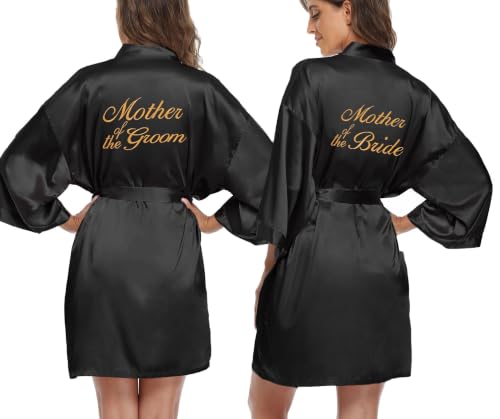 Image of Super Shopping-zone Women's Pure Bride Robes Embroidery Bridesmaid Robes Bridal Party Kimono Robe Wedding Sleepwear