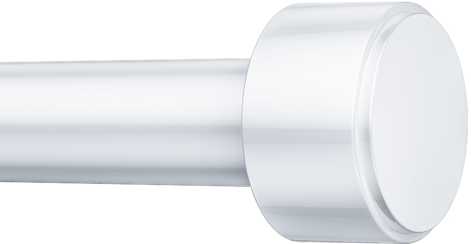 Photo 1 of ***DAMAGED BOX MISSING ASSEMBLY *** Curtain Rods for Windows 32-96 Inch, 1 Inch Adjustable White Metal Curtain Rod Set with Brackets, Easy Install