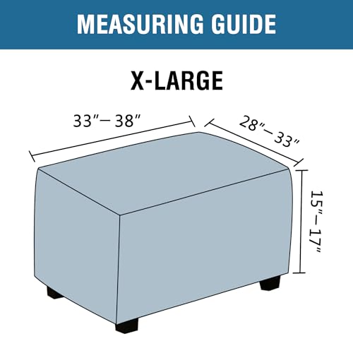 image for H.VERSAILTEX Ottoman Cover Slipcover Rectangle Fit Length 33