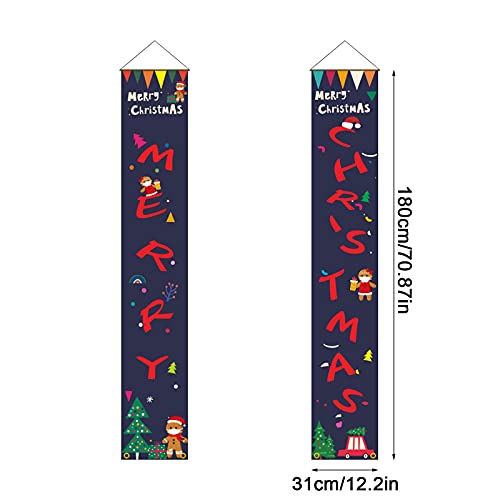 pendurar na porta natal - banner natal, placa varanda Natal boas-vindas, banner porta para decoração