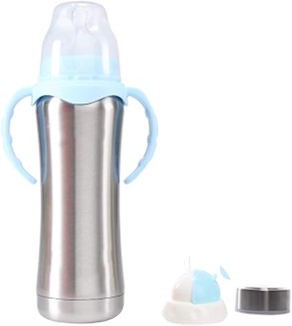 Lucun Thermos Pour Bebe Trois En Un Bouteille Anti Colique Avec Tetine 240 Ml Blue 240ml Amazon Fr Bebe Et Puericulture