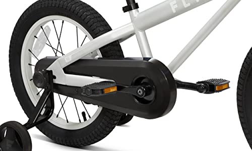 Flyer™ 16” Kids’ Bike, White Toddler And Kids Bike, 16 Inch Wheels, Training Wheels Included, Boys And Girls Ages 4-6 Years Old, Multiple Color Options #TOP3