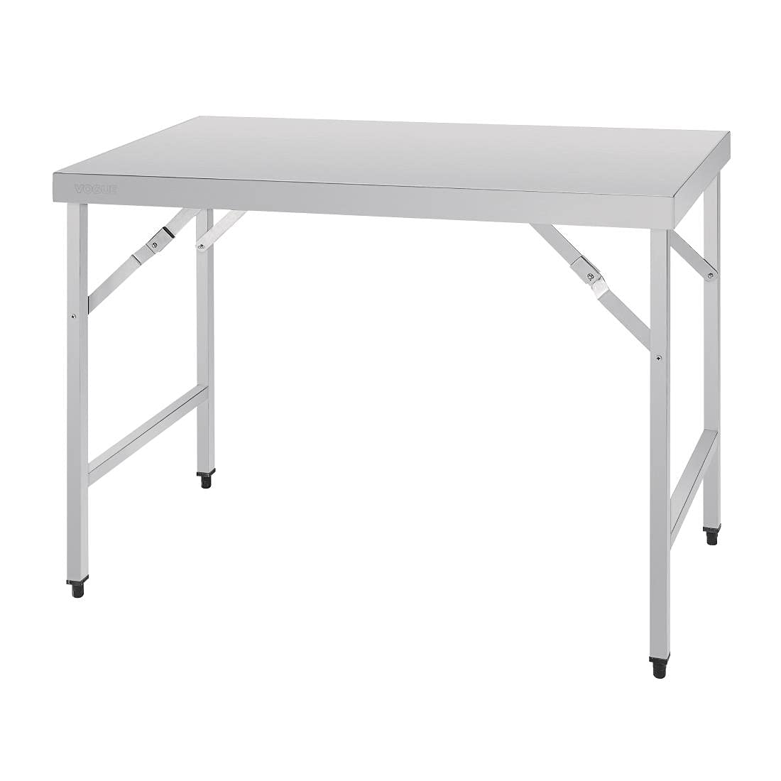 Vogue Edelstahl-Klapptisch 1200 mm, Tisch aus poliertem Edelstahl, Größe: 900 (H) x 1200 (B) x 600 (T) mm, Verwendung im Innen- und Außenbereich, CB905