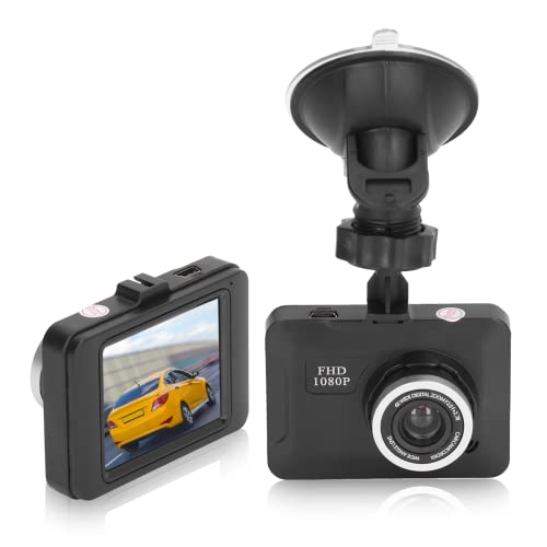 Dash Cam, 1080P HD DVR Dual Car Driving Recorder Built in GPS Sensor, with Loop Recording, Motion Detection, Automatic Car Recorder for Vehicles