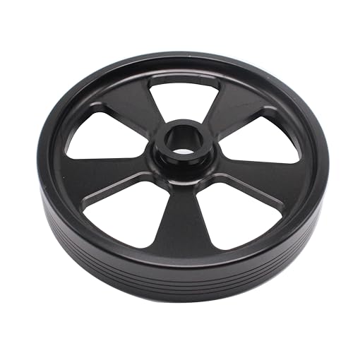 Black V8 LT1 Billet Aluminum Power Steering Pulley