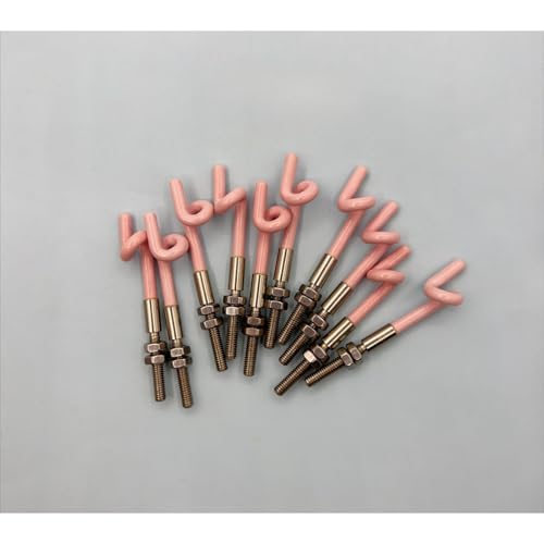 10PCS Pig Tail, Ceramic Pigtail Ring, Ceramic Thread Guide, Thread Loop with Screws (Φ4 Pigtail with M4 Screws)