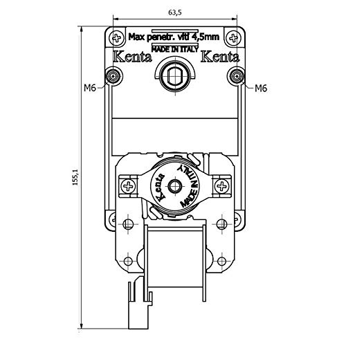 Motor para estufa de pellets Kenta K9175004 1 RPM eje 8,5 mm motor carga pellet rotación horaria