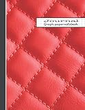  Graph paper notebook journal: The large minimalists quadrille planner for creativity, design development, plotting graphs, mathematics, self ... - Padded red leather effect cover art design