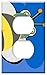 Switch Plate Outlet Cover - Animal Nature Cartoon Bee Insect Bug Wings