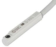 AVLIS-CO D-A93L SMC D-A9 Series Reed Switch, 3m Fly Lead, Groove Mounted, White, Manual Operation