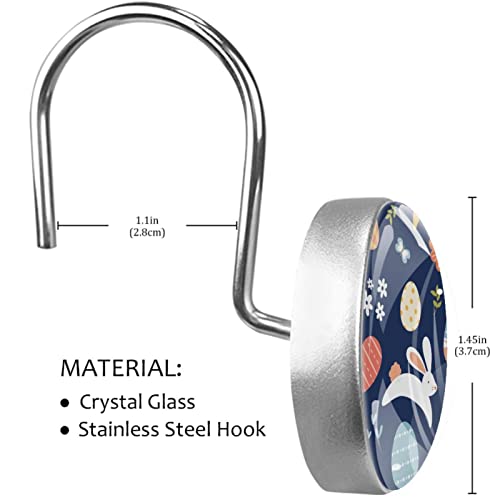 Anneaux de rideau de douche double glissement Pâques de qualité