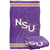 Northwestern State University Demons Blanket, 36'x58', Primary Logo Stripes, Silky Touch Super Soft Throw