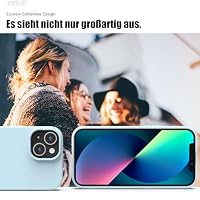 Zuvirelx Silikon Handyhülle für iPhone 13 Mini Hülle, Weiches Griff, Dünne, Minimalistisch, Stoßfest, rutschfest, Taschenpassend - Eisblau – Ansicht 6