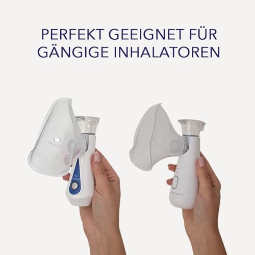 IEA Medical – Mundstück, Maske Erwachsen (3 Stück) | für Inhalator/Vernebler – sanft zur Haut, sicherer Sitz, einfache Reinigung, wiederverwendbar