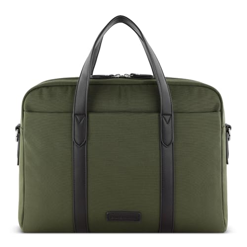 bugatti Maro Herren-Aktentasche aus Polyester, Business-Tasche mit Laptopfach ca. 15", olive
