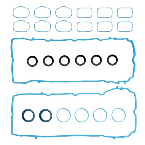 Valve Cover Gasket and Intake Manifold Gasket Set Compatible with Chrysler Dodge Jeep Ram Vehicle 2011-2020 3.6L 200 300 Durango Charger Challenger Wrangler Grand Cherokee, Replace#VS50805R MS97204