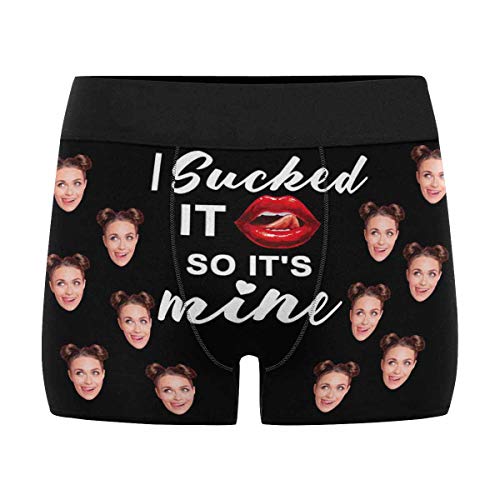 Customized Personality Yellow This Belongs to Me Photo Face Full Print Men Brief XS-5XL