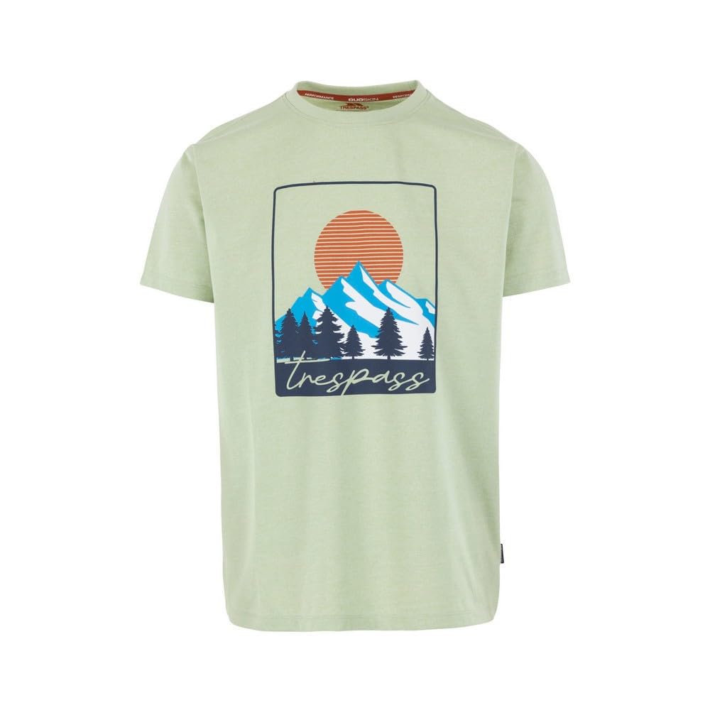 Trespass Men's Green Casual T-Shirt Idukki Large