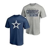 Fanatics Men's Heather Gray/Navy Dallas Cowboys Big & Tall 2-Pack T-Shirt Set