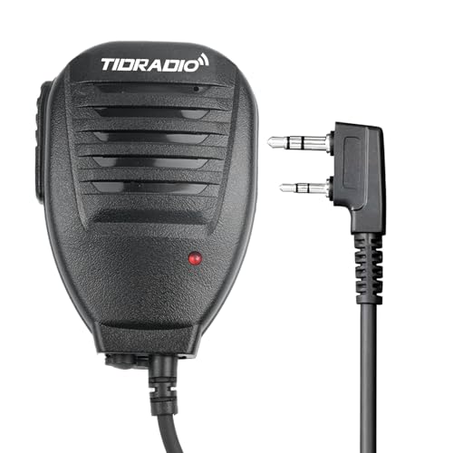 TIDRADIO Walkie Talkies Ham Radio Speaker Microphone for UV-5R Mini UV-5RM UV-32 RT-470X RT-950 GT-5R RT24 AR-152 UV-K5(8) BF-888S BF-88E TD-H8 TD-H3 Plus TD-M11 Two Way Radio Accessories -1Pack