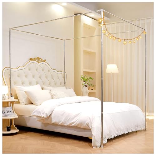 Poses de Marco de Dosel 4 Corner Bed Cuna Frame Soporte de Cama Externa Cuna
