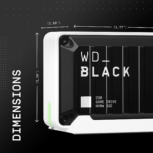WD_BLACK D30 SSD pour Xbox 500 Go, Game Drive SSD, Disque SSD externe, des vitesses allant jusqu'à 900 Mo/s, Portable SSD, Compatible avec Xbox Series X|S pour la vitesse et le stockage,