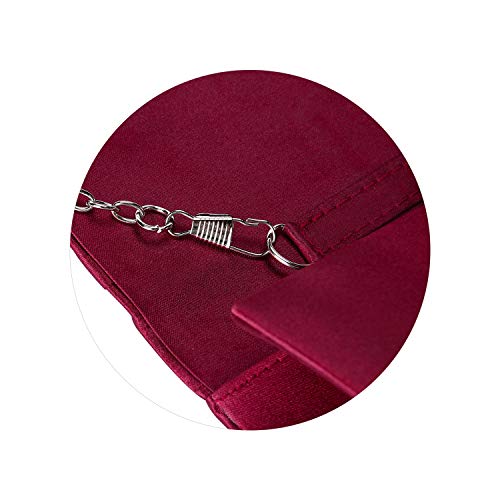 Image of Evening Bags For Women Pleated Satin Rhinestone Brooch Prom Clutch Purse With Detachable Chain Strap