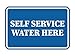 Signs ByLITA Classic Framed Self Service Water Here | Easy Installation | Elegant Design Sign (Blue) - Medium