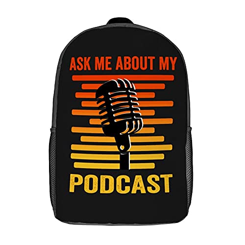 Leichter Rucksack Vintage-Podcast Tasche Durable Laptoptasche Für Job, Schule, Büro, 42X32X14Cm