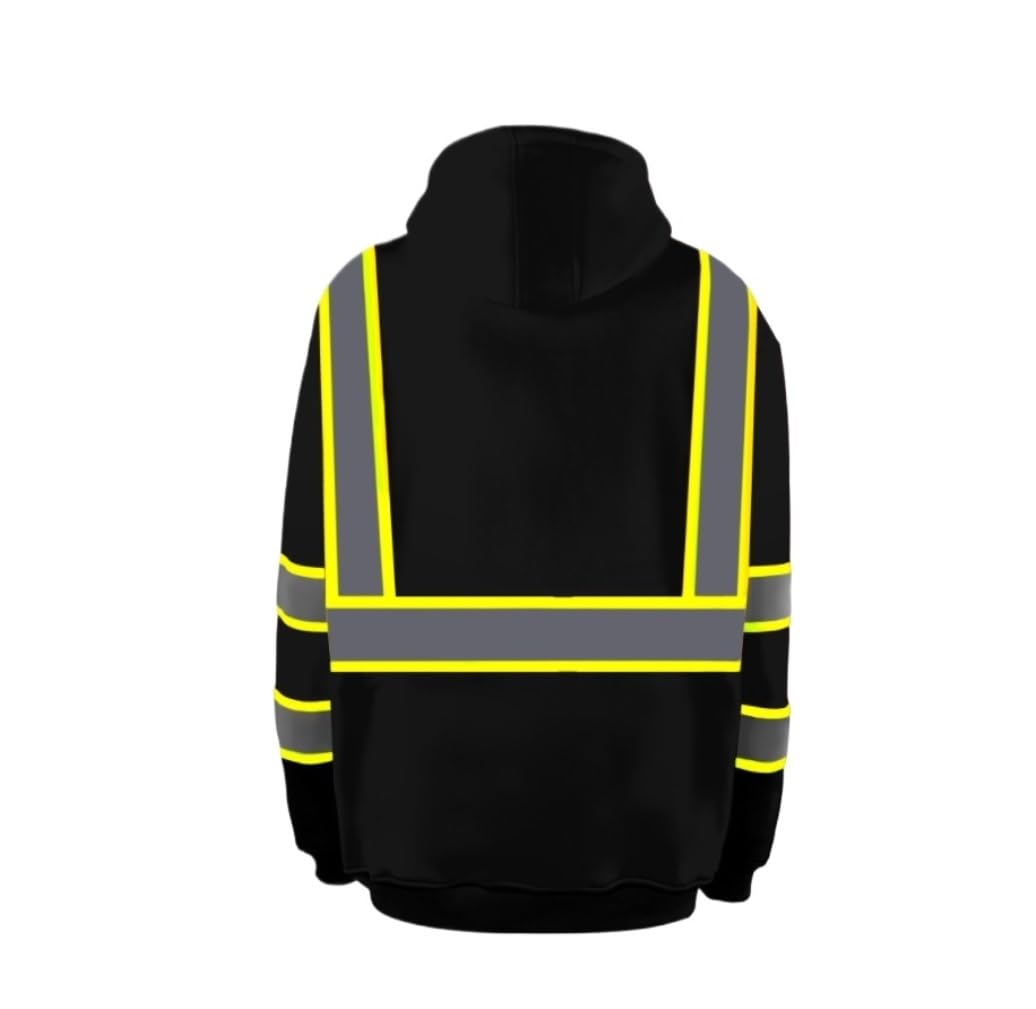 Hola Víctor, Chaleco reflectante sudadera polar con capucha cremallera negro pequeño
